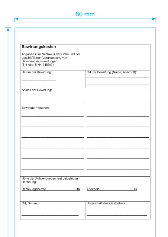 50 TR 80 mm x 80 m x 12 mm mit Bewirtungstext