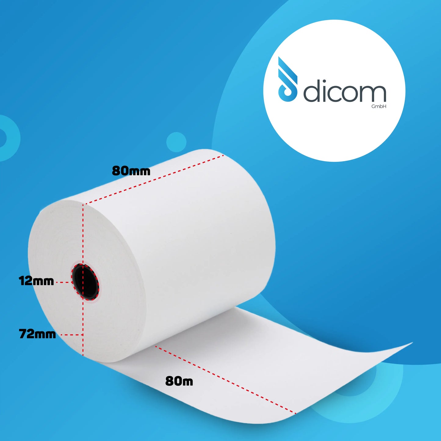 50 TR 80 mm x 80 m x 12 mm mit Bewirtungstext