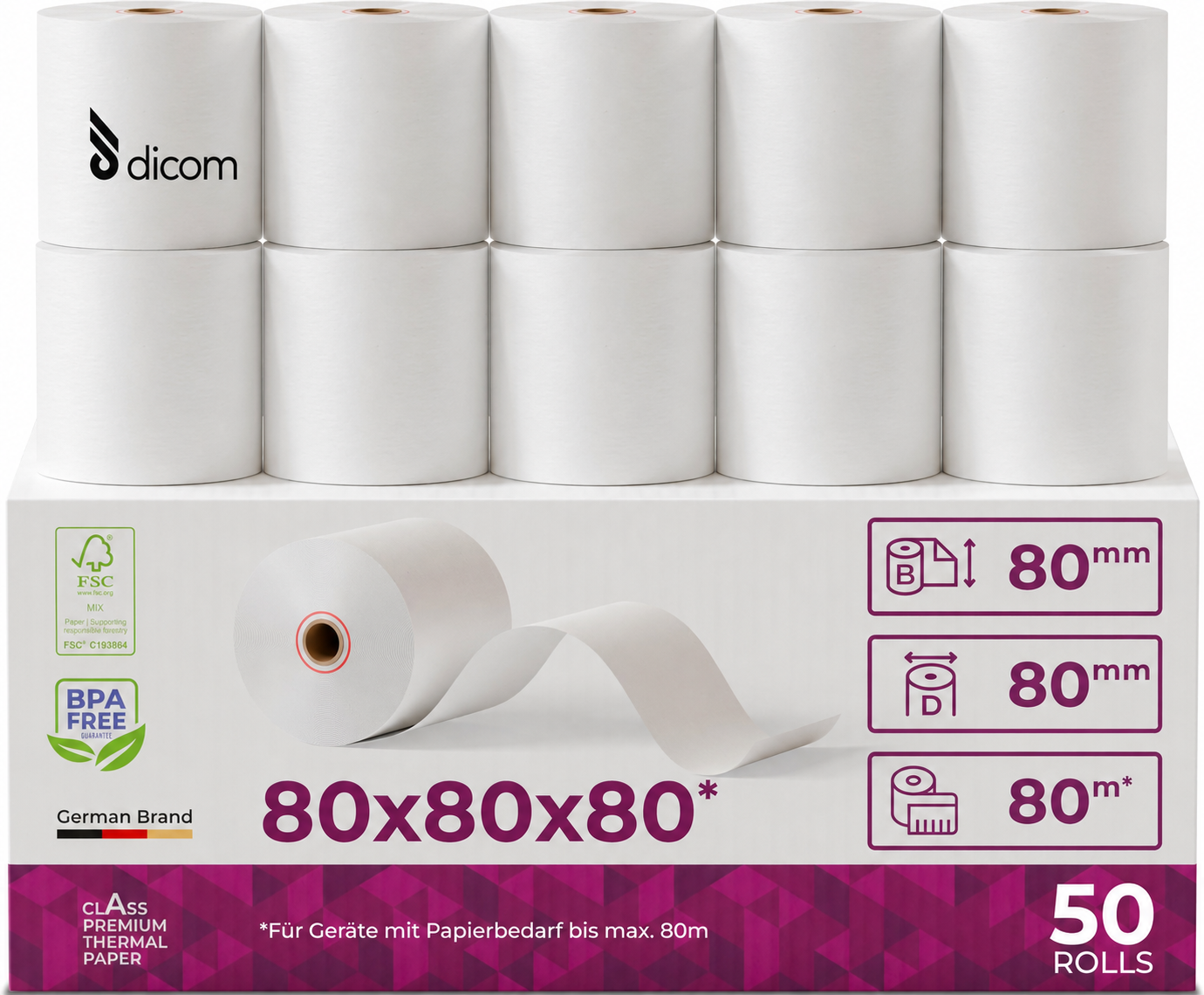 Premium 50 TR 80 mm x 80 m* x 12 mm